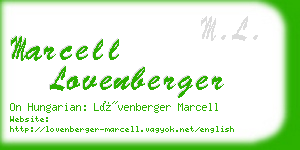 marcell lovenberger business card